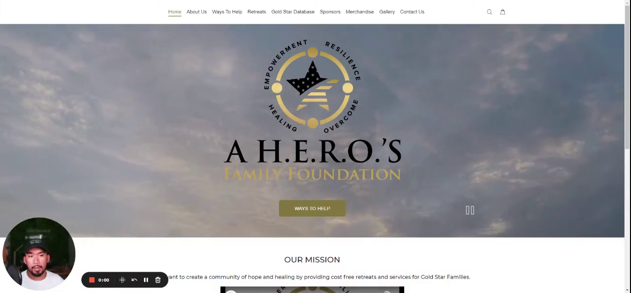 Load video: Website Design for a H.E.R.O.&#39;S Family  Foundation